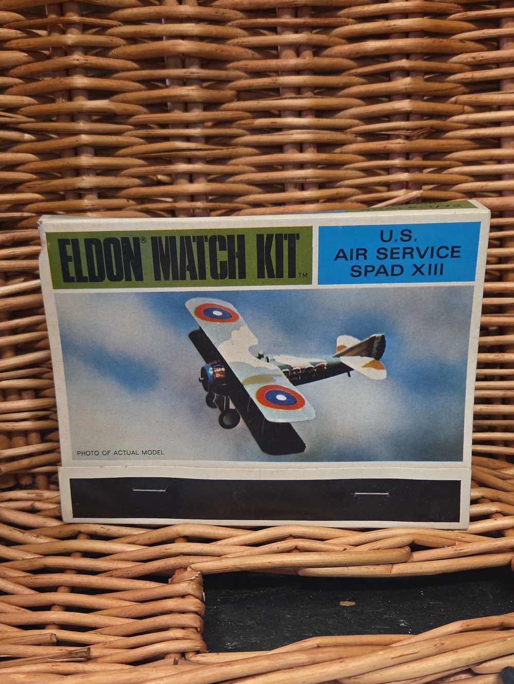 Vintage 1968 Match Kit U.S. Air Service SPAD XIII Model Kit By Eldon